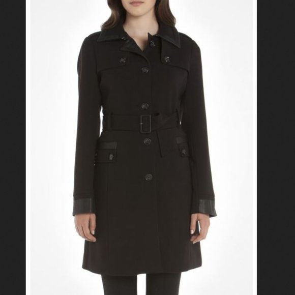 Jacob Jackets & Blazers - Jacob Boutique Belted Black Trench Coat